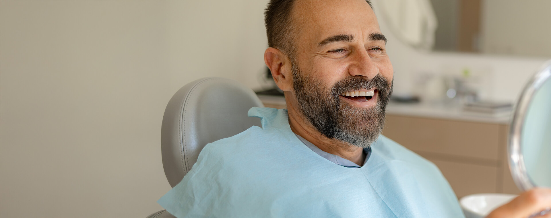 man at the dentist