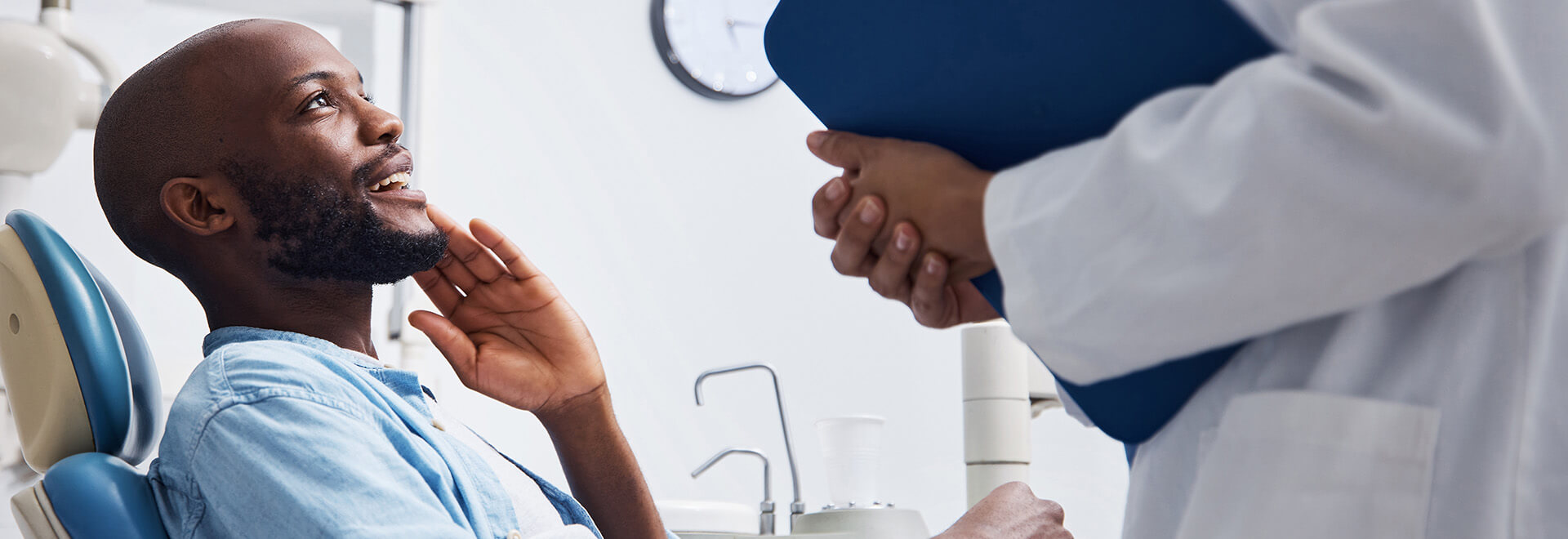man at the dentist
